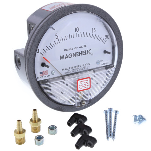 Differential Pressure Gauge 0-20 in H2O for Ground Support Equipment