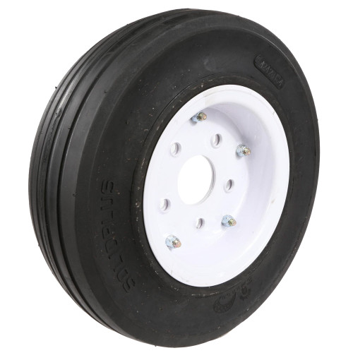 RAMPTECH Tire/Wheel400X8 Solid 2 Stage, White 2 1/2 Hub Pilot