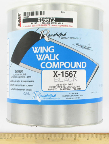Black Wing Walk Paint - 1 Gallon for Aviation Ground Support Equipment
