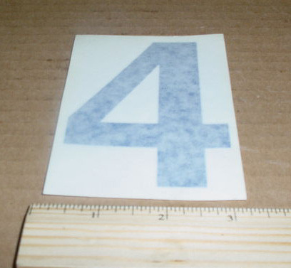 DECAL, BLUE 4 INCH NUMBER 4-150683030