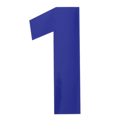 Blue 4 Inch Number 1 Decal for Ground Support Equipment