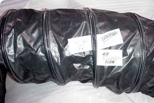 RAMPTECH 12" to 8" x 40ft Non-Insulated Reducing Duct for Ground Support Equipment