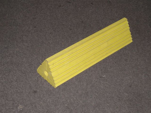 RAMPTECH Yellow Wheel Chock, 10 lb, 4.5 x 16 Inch for Ground Support Equipment