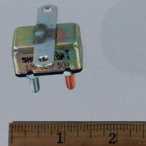 50 Amp Circuit Breaker for Taylor-Dunn TC-030-60 & Tiger Models TC-30-60, TC-080-120, MC-TC50-01EF