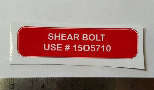 Decal for AERO SPECIALTIES 2001067 & CLYDE Models 15F2284, 15F2515, 15F2716, 15F2930, 15F3164, 15F3165