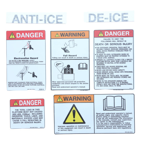 Decal Platform Stickers Kit for Aviation Ground Support Equipment