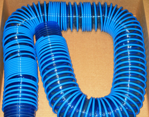 RAMPTECH 12FT Blue Lavatory Hose, 4IN Diameter for Ground Support Equipment