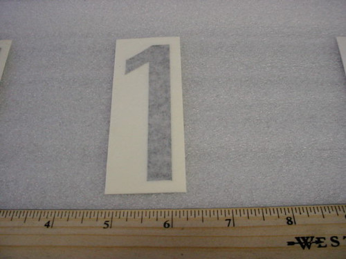 DECAL 4in Reflective Number 1 for Aviation Ground Support Equipment