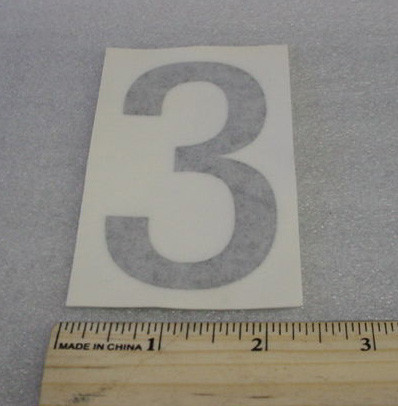 DECAL, 4 INCH BLACK REFLECTIVE 3-UA43UN