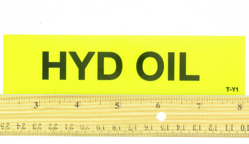 DECAL for Hydraulic Oil – Aviation Ground Support Equipment Part