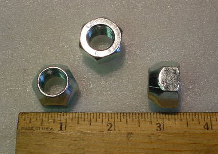 NUT, LUG 9/16-18 Thread, 7/8 Hex, 5/8 Length for Aviation Ground Support Equipment