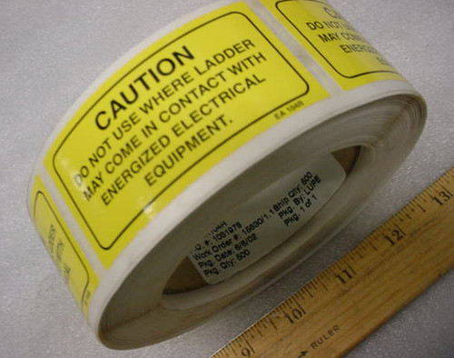 DECAL, CAUTION for Aviation Ground Support Equipment Safety