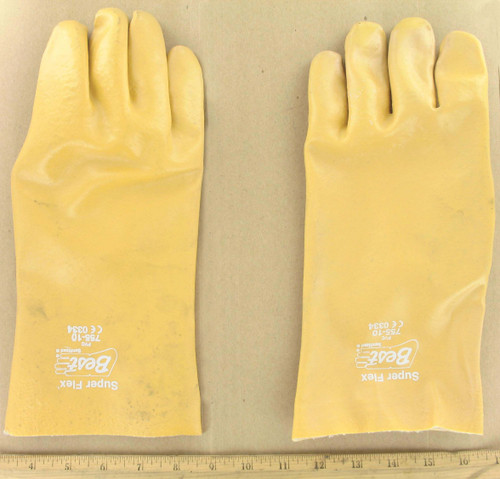 Yellow PVC Coated Glove for Aviation Ground Support Equipment Use