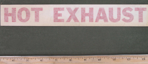 DECAL, Hot Exhaust for Aviation Ground Support Equipment