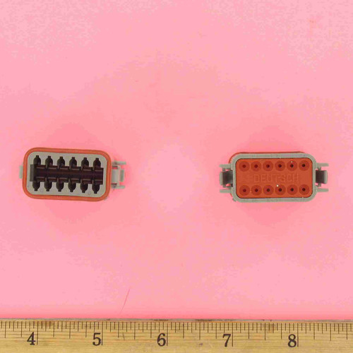 Female 12-Way Deutsch Grey Plug for Aviation Ground Support Equipment