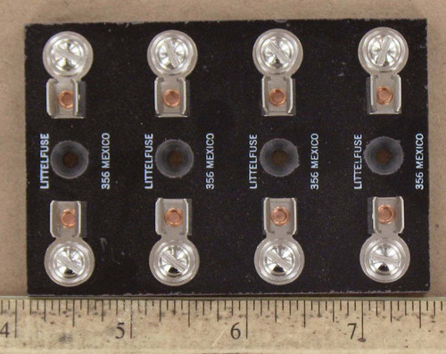 BLOCK, 3AG FUSE 4 POLE SCREW TERMINAL-356004