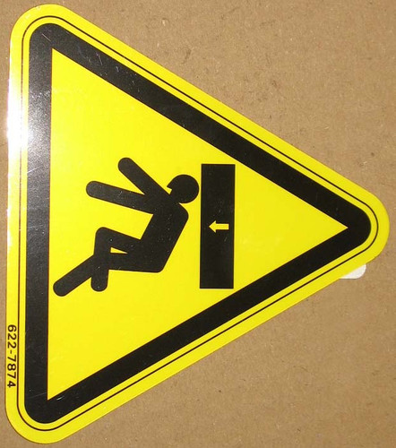 DECAL, Overhead Hazard Warning for Aviation Ground Support Equipment