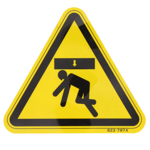 DECAL, Overhead Hazard Warning for Aviation Ground Support Equipment