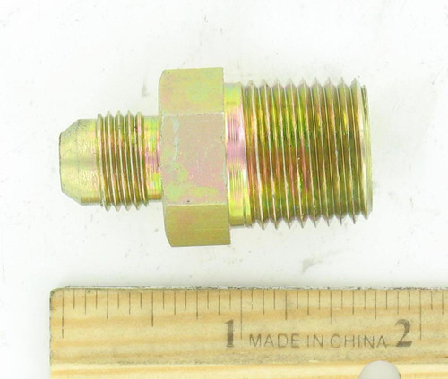 Adapter, Hydraulic 1/2" Male Pipe x 3/8" MJIC for Aviation Ground Support Equipment