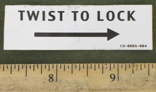 DECAL, TWIST TO LOCK-051231009