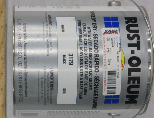 PAINT, 1GL BLACK, WATER BASED-3179402