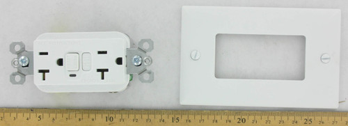 Outlet GFI 20A White with Wall Plate for Ground Support Equipment