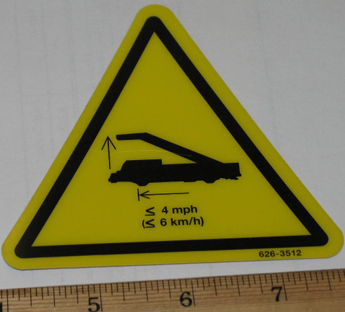 STICKER, 4 MPH for Aviation Ground Support Equipment