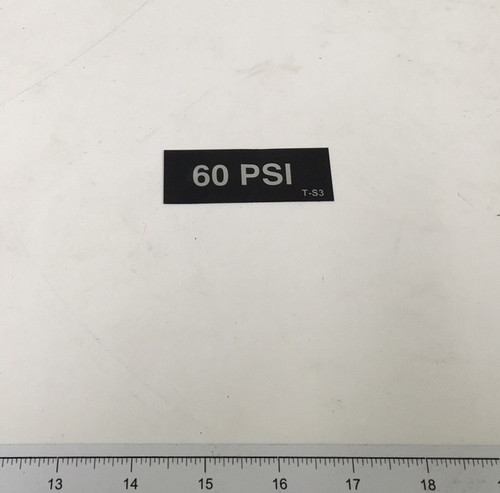 DECAL, 60PSI for Aviation Ground Support Equipment
