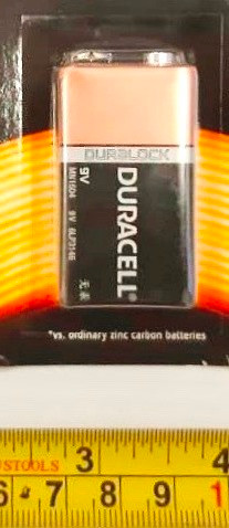 Duracell 9 Volt Battery for Aviation Ground Support Equipment
