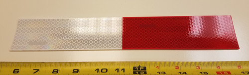 Reflector Red/White 2in x 12in for Aviation Ground Support Equipment