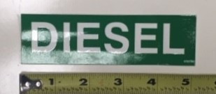DECAL, Diesel 1 1/2 x 5 1/4 Green for Aviation Ground Support Equipment