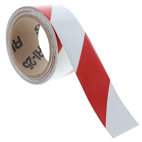 TAPE, REFLECTIVE RED/WHT 2IN X 30FT ROLL