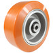 12" x 5" x 8" Early Aluminum Solid Bogy Wheel Assembly for Ground Support Equipment