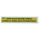 WASP Decal - Open Valve Before Towing for A02409D, A03677D, A03806D, A03813D, A03817D, A03827D, A03830D, A05024D, A212635D