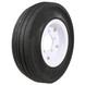 RAMPTECH SolidPlus 400x8 Tire - 2 Stage, 3 3/8 Hub Pilot, White Wheel