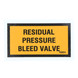 Residual Pressure Relief Valve Decal for Ground Support Equipment
