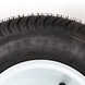 8-Inch Aircraft Towbar Wheel Assembly - 165/65 Tire with White 4-Bolt Rim