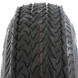 480x8 Trailer Tire & Wheel Assembly - 6-Ply White Rim for Aircraft Towbar Equipment