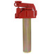 Heavy-Duty GSE Fuel Tank Cap - 6.75" Red Anodized with Straight Mesh Filter Screen
