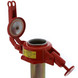 Heavy-Duty GSE Fuel Tank Cap - 6.75" Red Anodized with Straight Mesh Filter Screen