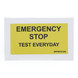 Emergency Stop Decal for TUG 660 Series Ground Support Equipment