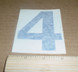DECAL, BLUE 4 INCH NUMBER 4-150683030