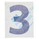 Blue Decal 4 Inch Number 3 for Ground Support Equipment