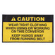 Decal - Keep Hands Away from Running Belt for TUG 660 Series GSE