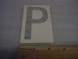 DECAL 4in Reflective Letter P for Aviation Ground Support Equipment