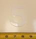 DECAL, NUMBER 5 - 4IN WHITE for Aviation Ground Support Equipment