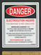 DECAL, Danger Electrocution for Aviation Ground Support Equipment Safety