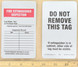 Fire Extinguisher Inspection Tag for Aviation Ground Support Equipment