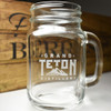 Wholesale engraved 16 oz. Glass Mason Mug customized with Grand Teton Distillery logo