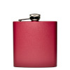 Wholesale 6 oz. Maroon Powder Coated Flask engraved with your logo